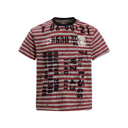 Graffiti-Logo Striped Cotton Tee